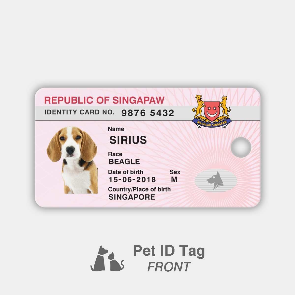 Dog identity discount