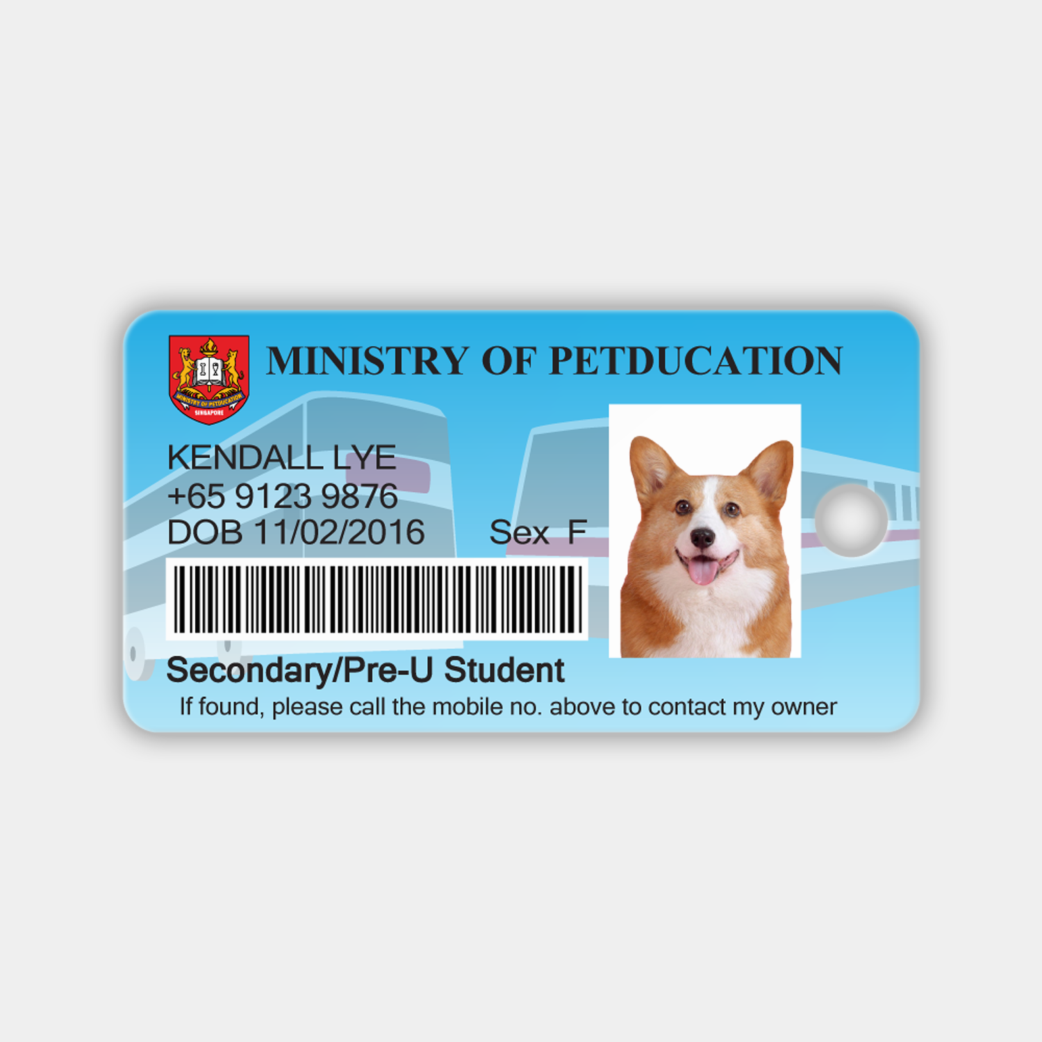 It's Paw-ty Time - Petducation Secondary/Pre-U Student Pass (EZ-Link)