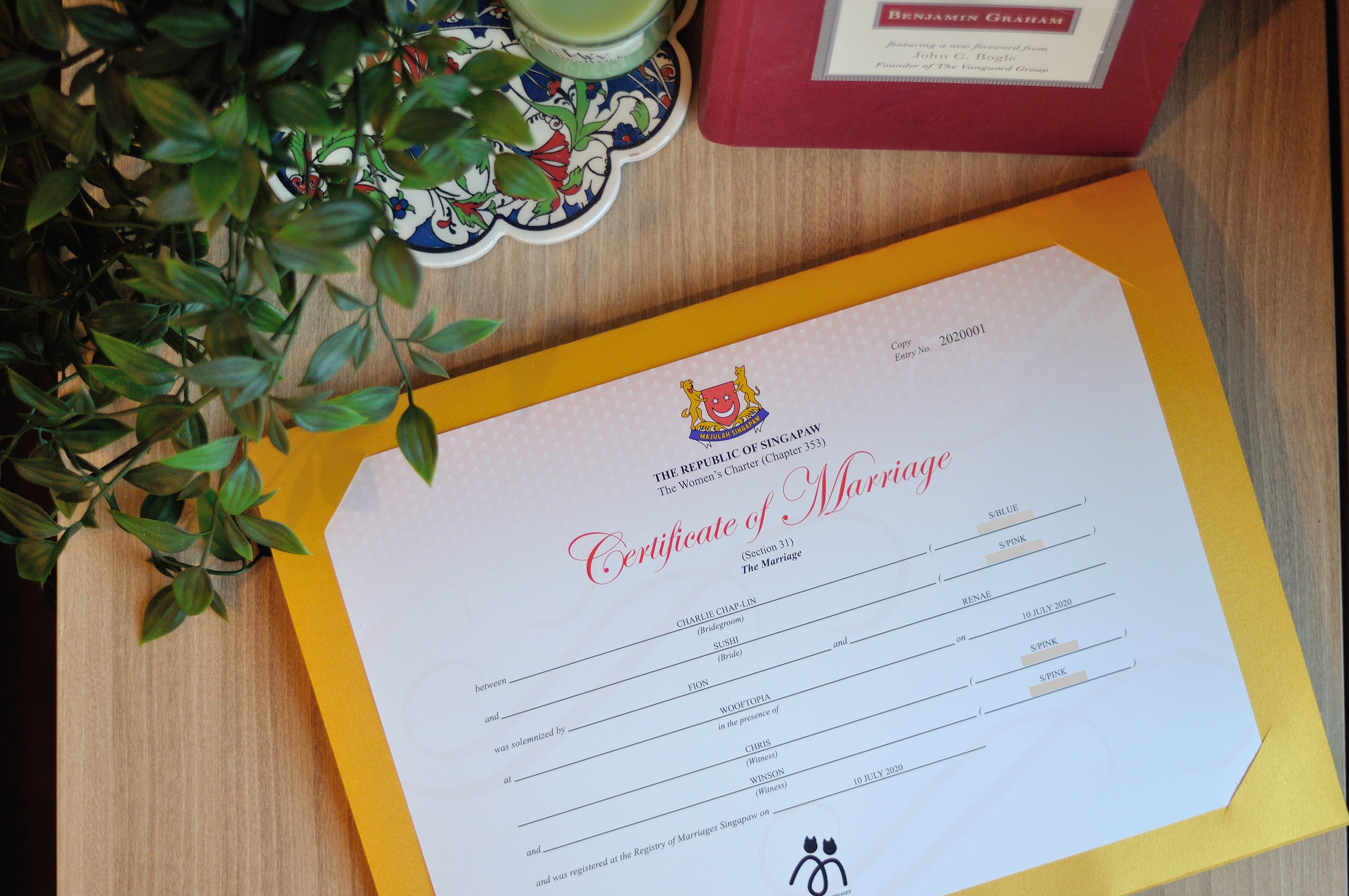 Singapaw ROM Marriage Certificate