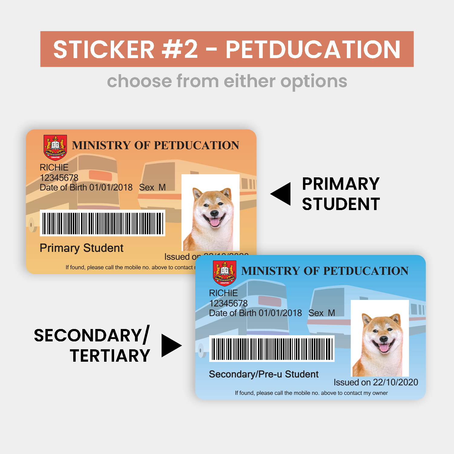 Stickers - EZ-Link Card Sized (3s)